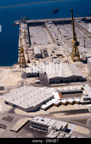 Aerial View of Dry Dock Dubai UAE Stock Photo