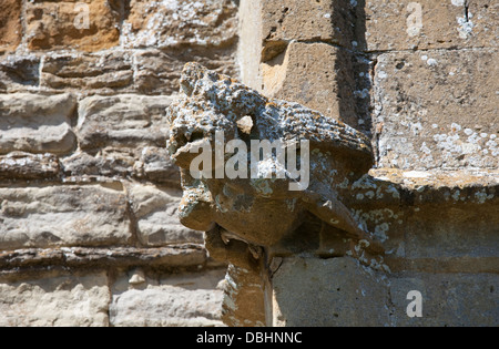 Weathered gargoyle All Saints Church Weston-on-Avon Warwickshire UK Stock Photo