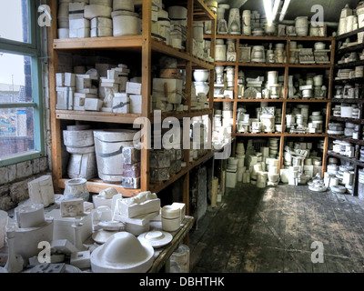 Image from Longton Stoke-On-Trent Great Britain showing potteries heritage at the Gladstone Pottery Museum Stock Photo