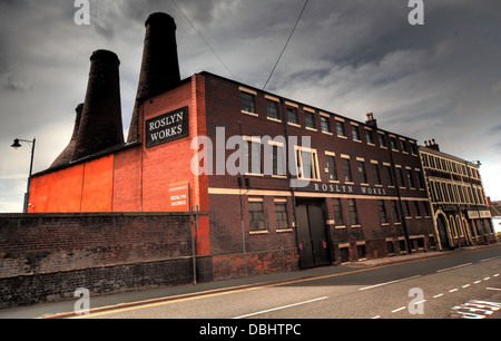 Roslyn Works from Longton Stoke-On-Trent Great Britain showing potteries heritage at the Gladstone Pottery Museum Stock Photo