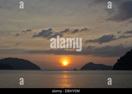 Sunset over the ocean. Stock Photo