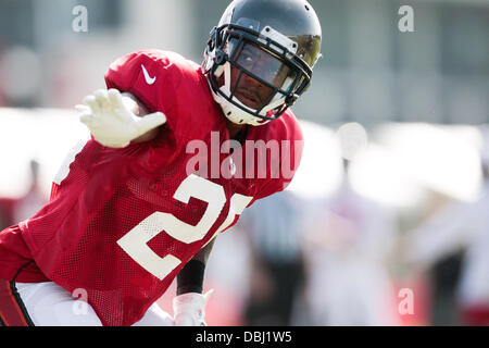 Tampa, Florida, USA. 31st July, 2013. WILL VRAGOVIC | Times .Rashaan Melvin (28) during the Tampa Bay Buccaneers training camp at One Buc Place on Wednesday July 31, 2013. Credit:  Will Vragovic/Tampa Bay Times/ZUMAPRESS.com/Alamy Live News Stock Photo