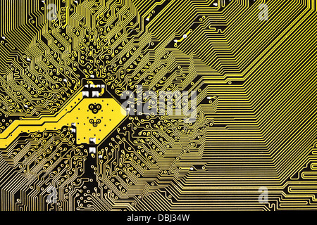 electric circuit background close up Stock Photo