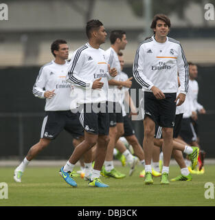 West Hollywood, CALIFORNIA, USA. 31st July, 2013. Real Madrid players exercise during a training session at UCLA Campus on July 30, 2013 in Los Angeles, California.ARMANDO ARORIZO. Credit:  Armando Arorizo/Prensa Internacional/ZUMAPRESS.com/Alamy Live News Stock Photo