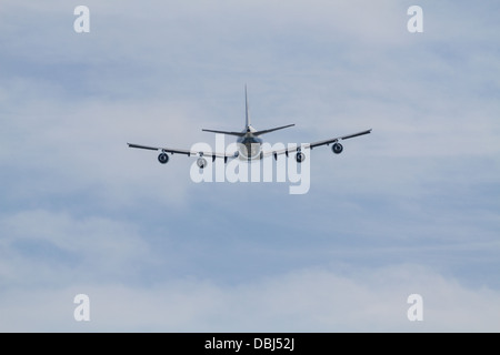 747 Rear View Rear view of a Boeing 747-200 in flight with landing gear retracted ...