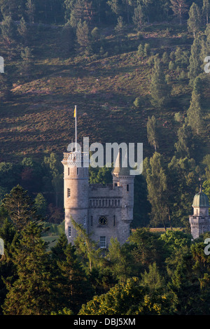 Balmoral Scottish castle and forested grounds  Royal residences - Crathie, Deeside Aberdeenshire, Scotland, UK Stock Photo