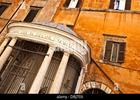 Tempietto del Carmelo situated in the Jewish Ghetto in Rome Stock Photo