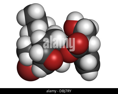 Butylscopolamine (butylhyoscine) bromide abdominal and menstrual cramps drug, chemical structure. Stock Photo