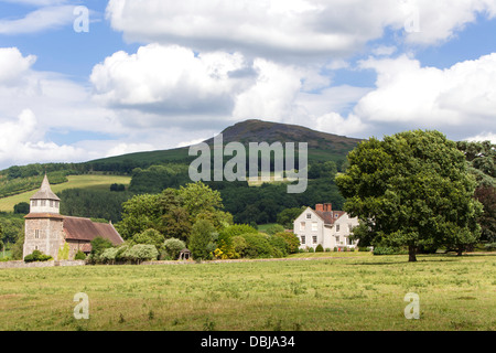 The Church of St Mary, Titterstone Clee Hill and Bitterley Court, near Ludlow, Shropshire, England, UK Stock Photo