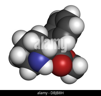 Methylphenidate attention-deficit hyperactivity disorder (ADHD) drug, chemical structure. Stock Photo