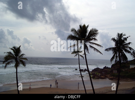 Kerala Monsoon Rain Clouds over Kovalam Beach Trivandrum India Stock Photo