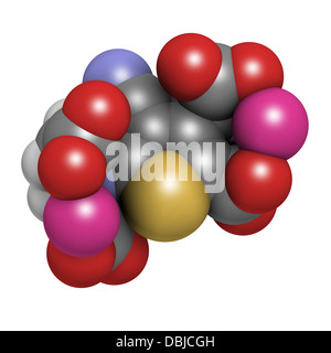 Strontium ranelate osteoporosis drug, chemical structure. Atoms are ...