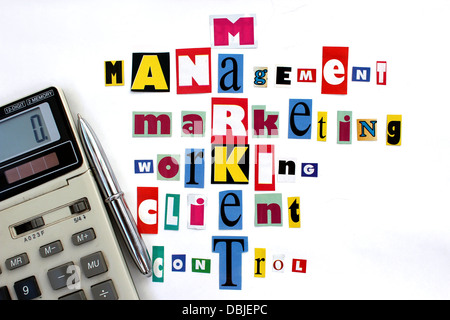 image of the main components of market and business Stock Photo