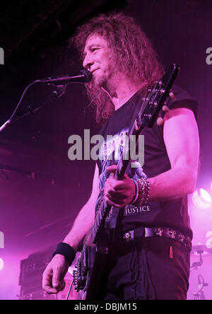 Steve 'Lips' Kudlow  Anvil performing at Manchester Academy  Manchester, England - 22.06.11 Stock Photo