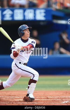 Yuki Matsui (Toko Gakuen), JULY 25, 2013 - Baseball : Kanagawa Prefecture qualifying tournament for the 95th National High School Baseball Championship, Quarterfinal game between Toko Gakuen 2-3 Yokohama at Yokohama Stadium in Kanagawa, Japan. (Photo by Katsuro Okazawa/AFLO) Stock Photo