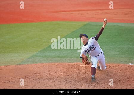 Yuki Matsui (Toko Gakuen), JULY 25, 2013 - Baseball : Kanagawa Prefecture qualifying tournament for the 95th National High School Baseball Championship, Quarterfinal game between Toko Gakuen 2-3 Yokohama at Yokohama Stadium in Kanagawa, Japan. (Photo by Katsuro Okazawa/AFLO) Stock Photo