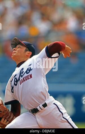 Yuki Matsui (Toko Gakuen), JULY 25, 2013 - Baseball : Kanagawa Prefecture qualifying tournament for the 95th National High School Baseball Championship, Quarterfinal game between Toko Gakuen 2-3 Yokohama at Yokohama Stadium in Kanagawa, Japan. (Photo by Katsuro Okazawa/AFLO) Stock Photo