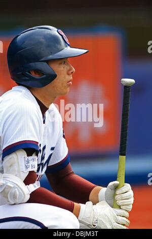 Yuki Matsui (Toko Gakuen), JULY 25, 2013 - Baseball : Kanagawa Prefecture qualifying tournament for the 95th National High School Baseball Championship, Quarterfinal game between Toko Gakuen 2-3 Yokohama at Yokohama Stadium in Kanagawa, Japan. (Photo by Katsuro Okazawa/AFLO) Stock Photo