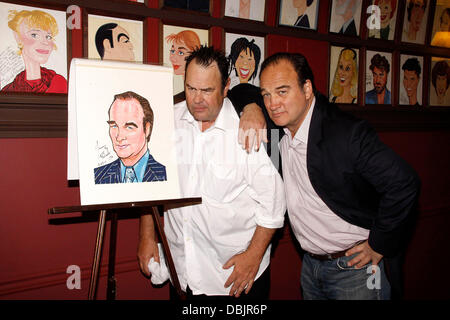 Dan Aykroyd Jim Belushi's caricature unveiling at famous Broadway