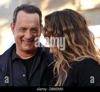 Tom Hanks and Rita Wilson 'Larry Crowne' Los Anglees Premiere at Grauman's Chinese Theatre - Arrivals  Hollywood, California - 27.06.11 Stock Photo