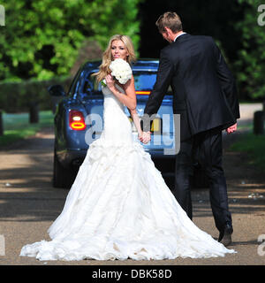 Peter Crouch and Abbey Clancy aka Abigail Clancy aka Abbey Crouch aka Abigail Crouch aka Abigail Clancy aka Abbey Crouch aka Abigail Crouch   Wedding at Stapleford Park Hotel  Leicestershire, England - 30.06.11 Stock Photo