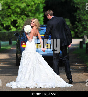 Peter Crouch and Abbey Clancy aka Abigail Clancy aka Abbey Crouch aka Abigail Crouch aka Abigail Clancy aka Abbey Crouch aka Abigail Crouch   Wedding at Stapleford Park Hotel  Leicestershire, England - 30.06.11 Stock Photo