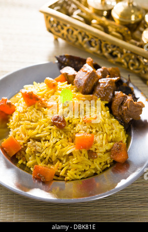 Mandi /Kabsa tandoor dish. Mandi is a rice dish with meat and the ...