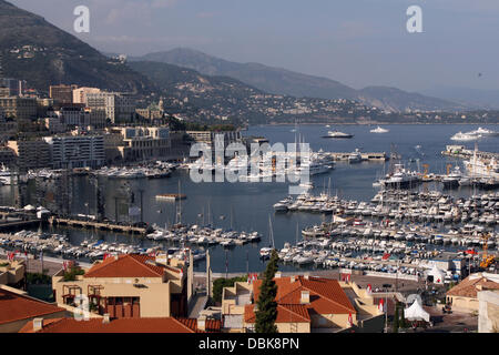 General view of Monaco during the civil ceremony of the Royal Wedding of Prince Albert II of Monaco to Charlene Wittstock at the Prince's Palace of Monaco    Monte Carlo, Monaco - 01.07.11 Stock Photo