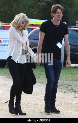 Fearne Cotton and her new boyfriend Jesse Wood The Cornbury Music Festival 2011 - Backstage - Day 2 Oxfordshire, England - 02.07.11 Stock Photo