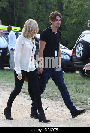 Fearne Cotton and her new boyfriend Jesse Wood The Cornbury Music Festival 2011 - Backstage - Day 2 Oxfordshire, England - 02.07.11 Stock Photo