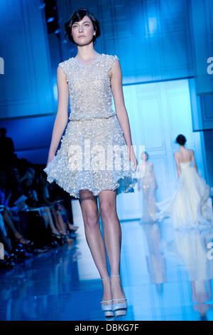 Model Paris Fashion Week - Haute Couture - Elie Saab Fall/Winter 2011/2012 - Catwalk Paris, France - 06.07.11 Stock Photo