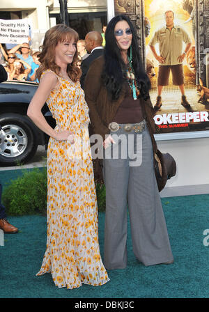 Singer Cher and Kathy Griffin The Los Angeles Premiere of 'Zookeeper' held at the Regency Village Theatre - Arrivals Los Angeles, California - 06.07.11 Stock Photo