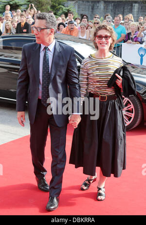 John Turturro and his wife Katherine Borowitz arrives for the 46th Karlovy Vary International Film Festival - Closing Ceremony Karlovy Vary, Czech Republic - 09.07.11 Stock Photo