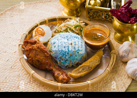 Nasi kerabu popular ramadan food in malaysia Stock Photo