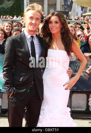 Tom Felton and girlfriend Jade Olivia arriving for the World Premiere ...