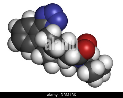 Valsartan high blood pressure (hypertension) drug. Inhibitor of angiotensin II receptor. Stock Photo