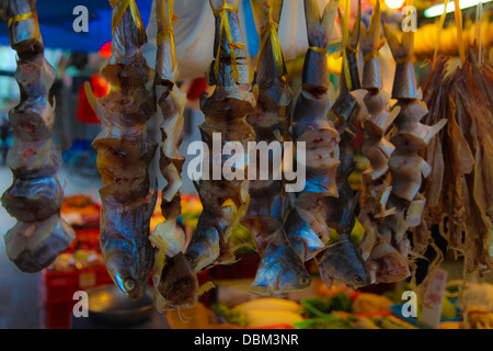 Chinese dried fish market stall food display Stock Photo - Alamy