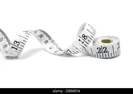 Tape measure isolated on a white background Stock Photo