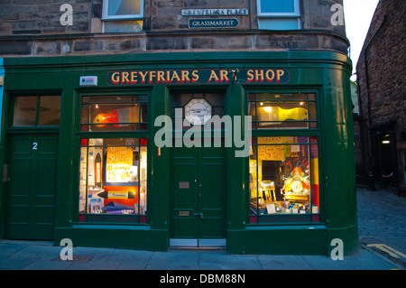 Art Shop in Greyfriars Place old town Edinburgh Scotland Britain UK Europe Stock Photo