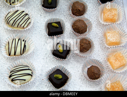 Assorted candies in the candy store Stock Photo