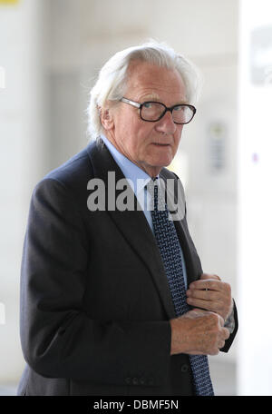 London, UK, 1st August 2013. Michael Heseltine seen at the BBC Broadcasting House in London Credit:  WFPA/Alamy Live News Stock Photo