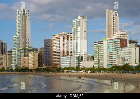 Central Beach of the brazilian seaside resort Balneario Camboriu Stock Photo