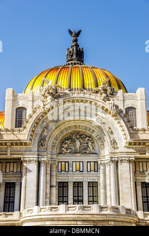 Facade of the Palacio de Bellas Artes in Mexico City Stock Photo