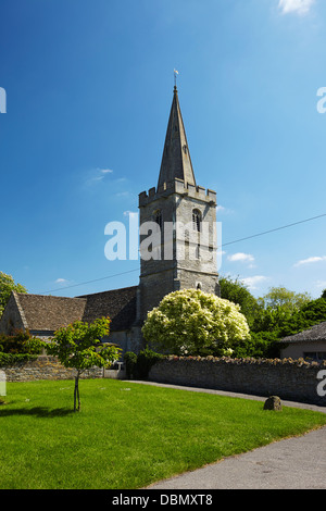 The Church of St Andrew St Bartholemew at Ashleworth, Gloucestershire, England, UK Stock Photo