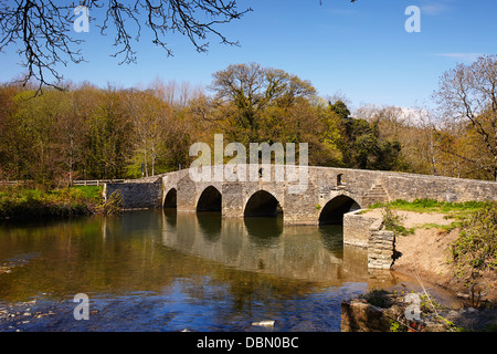 Dipping Bridge, over the Ogmore river, Merthyr Mawr, South Wales, UK Stock Photo