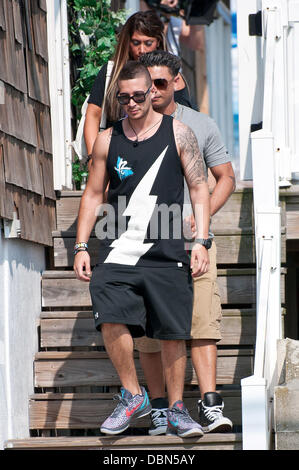 Vinny Guadagnino leave the Jersey Shore house. Seaside Heights, USA - 21.07.11 Stock Photo