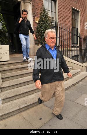 Martin Sheen and son Ramon Estevez leaving the Merrion hotel Dublin, Ireland - 25.07.11 Stock Photo