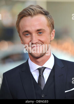 Tom Felton The premiere of 20th Century Fox's 'Rise Of The Planet Of The Apes' held at Grauman's Chinese Theatre - Arrivals Los Angeles, California - 28.07.11 Stock Photo