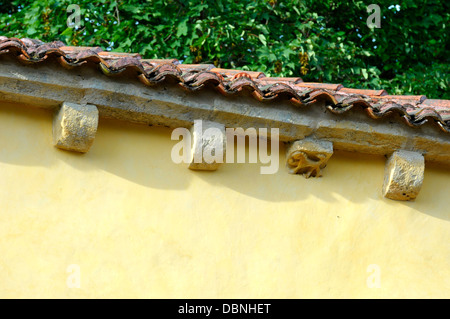 Iglesia de Santa Eulalia  de Abamia is a church in Asturias, Spain, in the vicinity of Covadonga. Pelagius of Asturias. Stock Photo