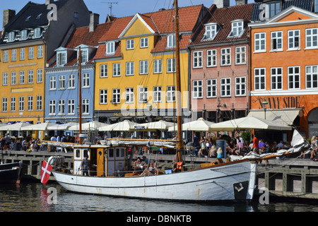 Colourful buildings, Nyhavn Street, Copenhagen, Denmark. Stock Photo